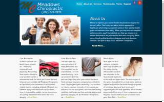 Meadows Chiropractic website