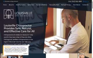 Louisville Spine and Wellness website