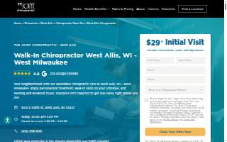 The Joint Chiropractic of Milwaukee website