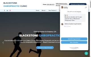 Blackstone Chiropractic Clinic website