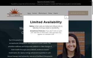 Sol Chiropractic website