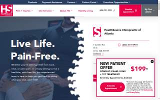 HealthSource Chiropractic of Atlanta website