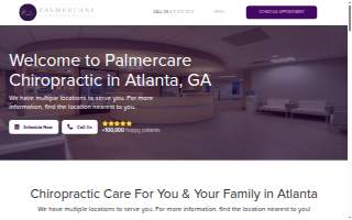 Palmercare Chiropractic Atlanta website