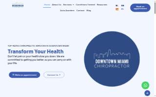 Downtown Miami Chiropractor website