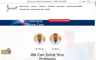 Sunset Chiropractic & Wellness Miami website