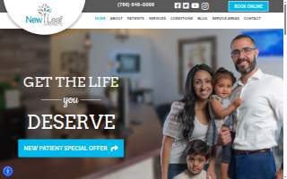 New Leaf Chiropractic website
