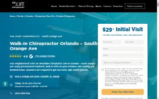 The Joint Chiropractic of Orlando website