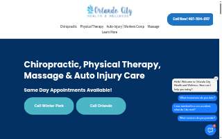 Orlando City Health and Wellness - Chiropractor, Physical Therapy & Massage website