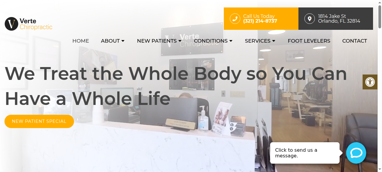 Verte Chiropractic website