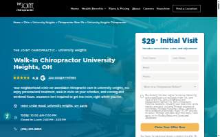 The Joint Chiropractic of Cleveland website
