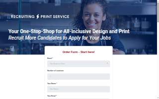 Recruiting Print Service website