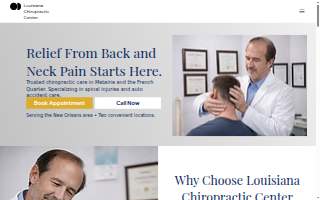 Louisiana Chiropractic Center website