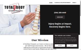 Total Body Chiropractic website