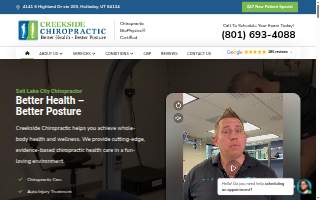 Creekside Chiropractic of Salt Lake City website
