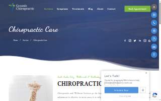 Genesis Chiropractic website