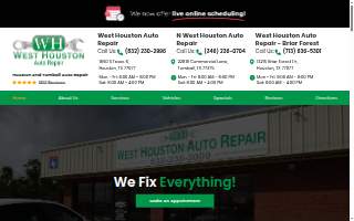 West Houston Auto Repair website