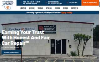 TrustRock Automotive website
