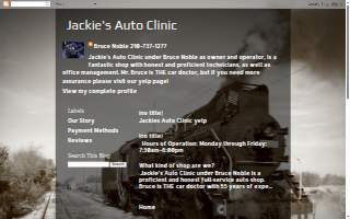 Jackie's Auto Clinic website