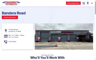 Goose Auto Repair - Bandera website