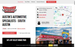 Austin's Automotive Specialists website