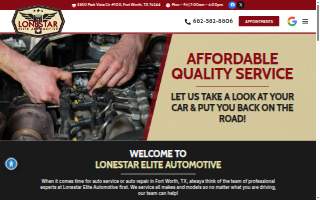 Lonestar Elite Automotive website