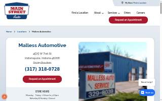 Malless Auto Service - a Main Street Auto shop website