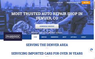 Paddock Imports website