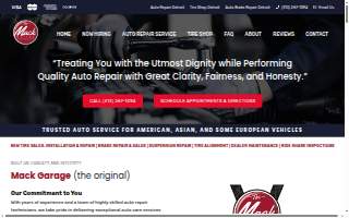 Mack Garage website