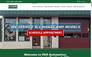 PDX Automotive website