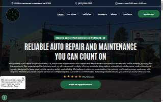 Supreme Auto Repair Shop website