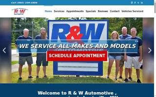 R & W Automotive website