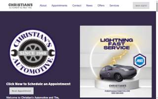 Christian's Automotive and Tire website