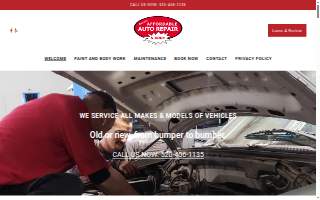 Aaron's Affordable Auto Repair website