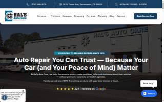 Hal's Auto Care website