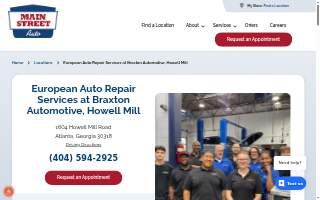 Braxton Automotive Howell Mill - European Auto Repair website
