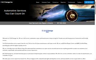 C & H Garage website