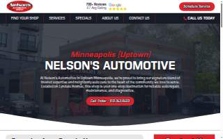 Nelson's Auto Repair website