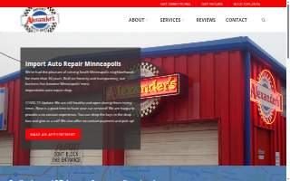 Alexander's Import Auto Repair website