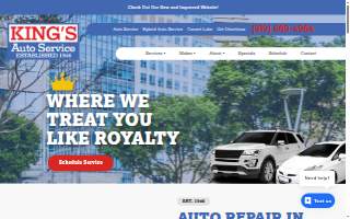King's Auto website