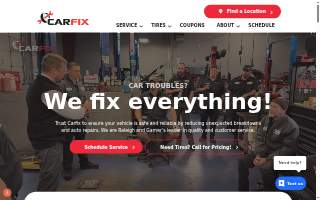 Carfix Auto Repair & Tires - Hillsborough St website