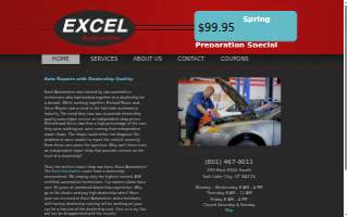 Excel Automotive Repair website