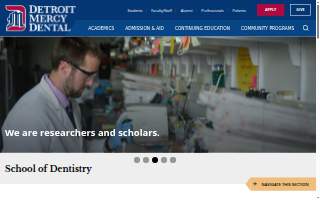Detroit Mercy Dental Center website
