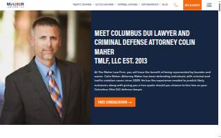 The Maher Law Firm: Columbus DUI Lawyer website