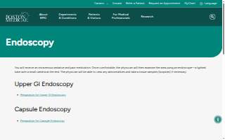 Endoscopy Boston Medical Center website
