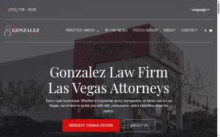 Gonzalez Law Firm website