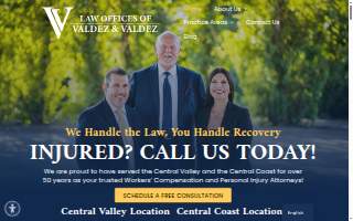 Law Offices of Valdez & Valdez website