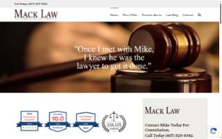 Mack Law P.A. website