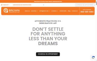 Brown Immigration Law website