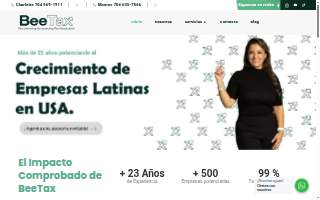 BeeTax Charlotte - Latino Tax service website