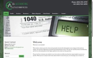 EA Accounting & Tax Services website